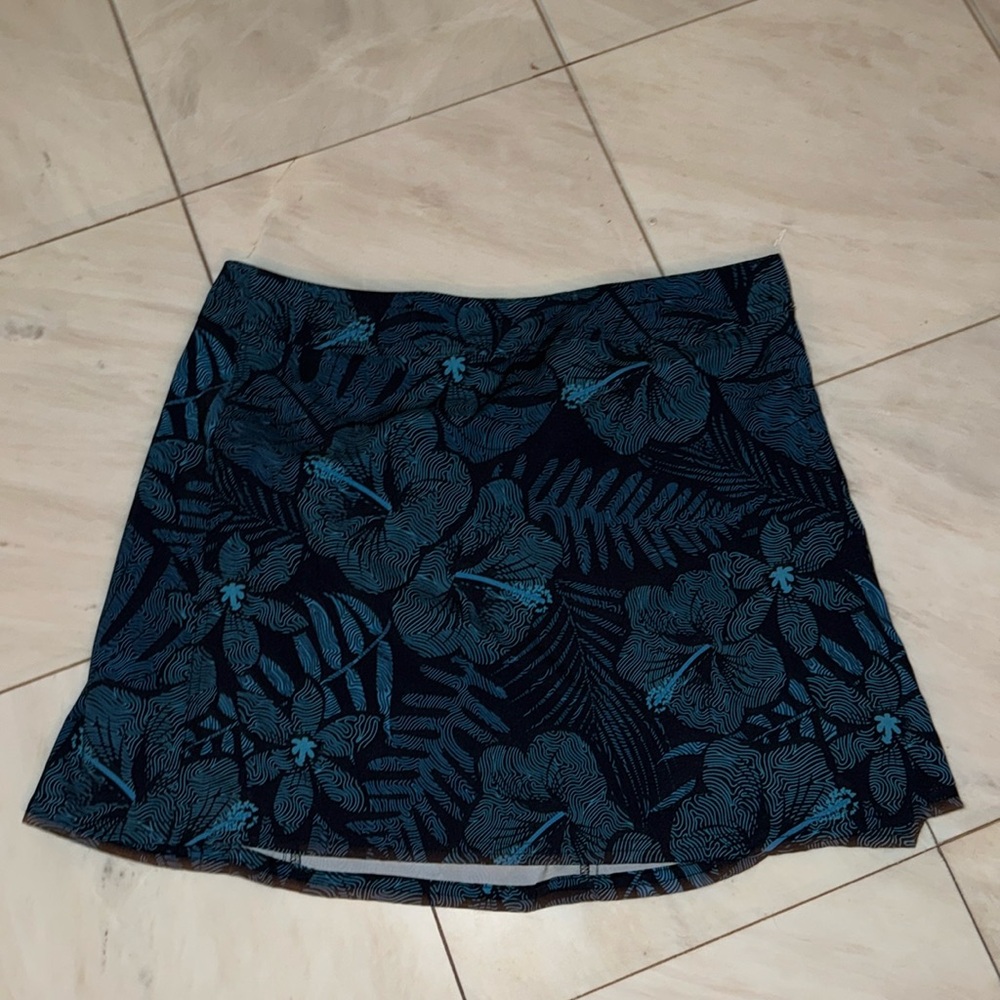 Rip skirt Blue Black Floral Women Medium